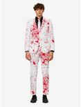 OppoSuits Men's Bloody Harry Halloween Suit, WHITE  RED, hi-res