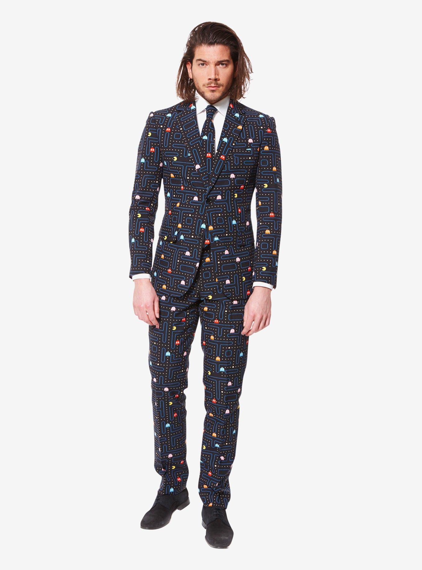 PAC-MAN Men's Suit, BLUE BLACK, hi-res