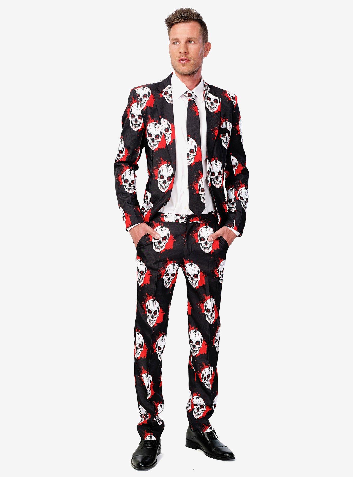 Suitmeister Men's Skulls Blood Halloween Suit, MULTI, hi-res