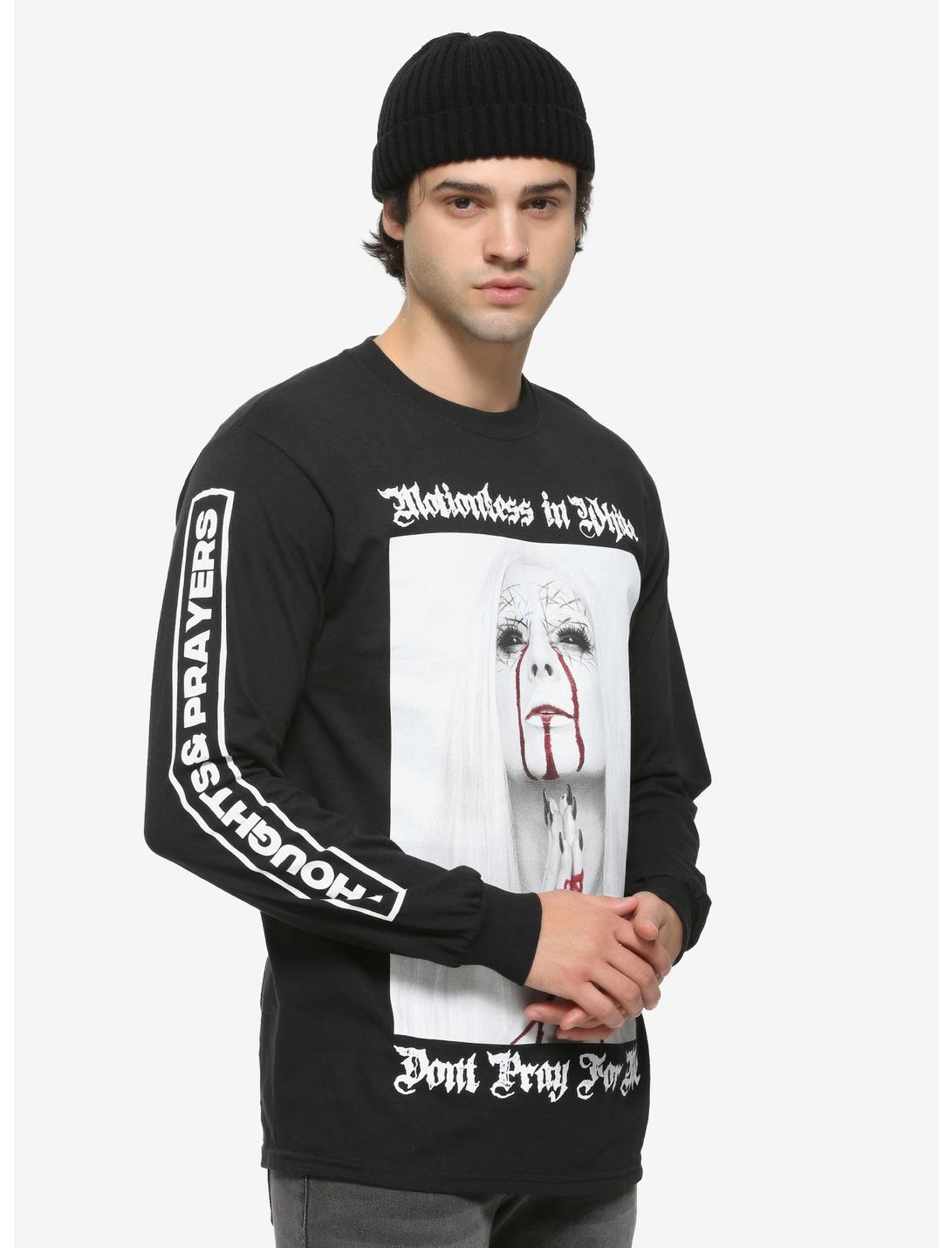 Motionless In White Thoughts & Prayers Long-Sleeve T-Shirt, BLACK, hi-res
