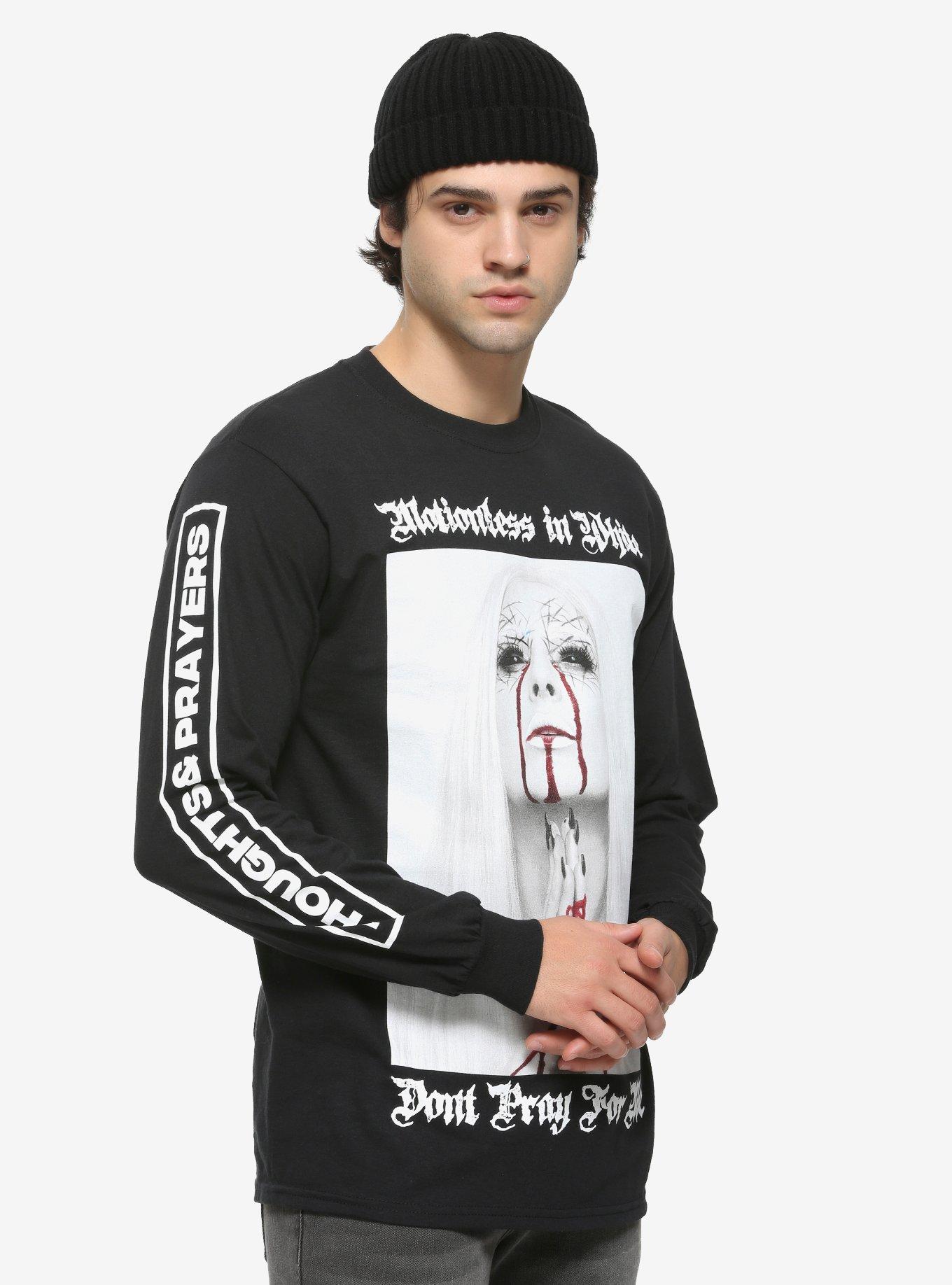 Motionless In White Thoughts & Prayers Long-Sleeve T-Shirt, BLACK, hi-res