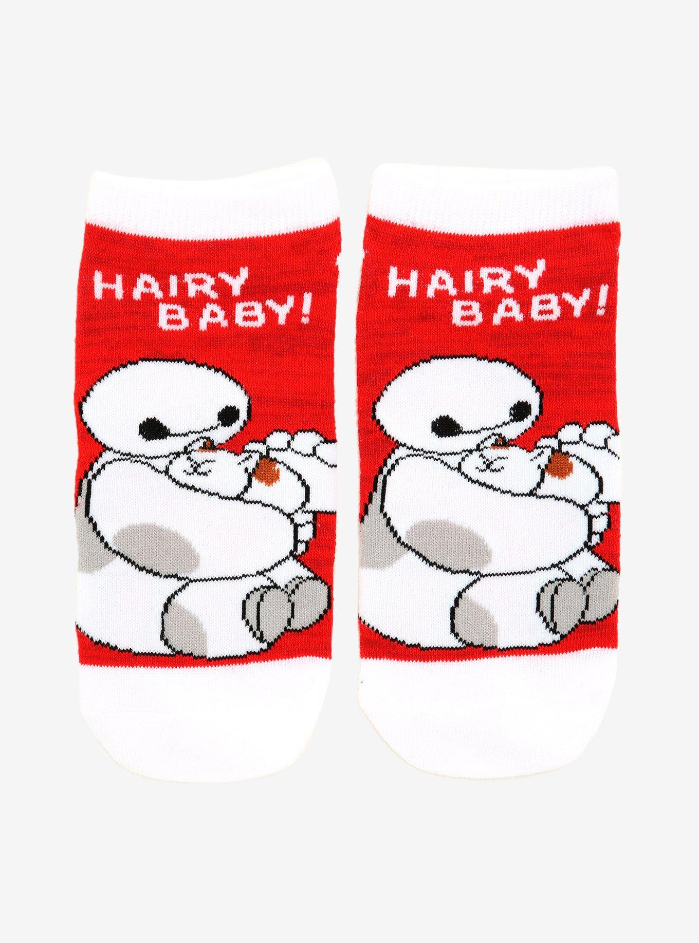 Disney Big Hero 6 Baymax Hairy Baby No-Show Socks, , hi-res