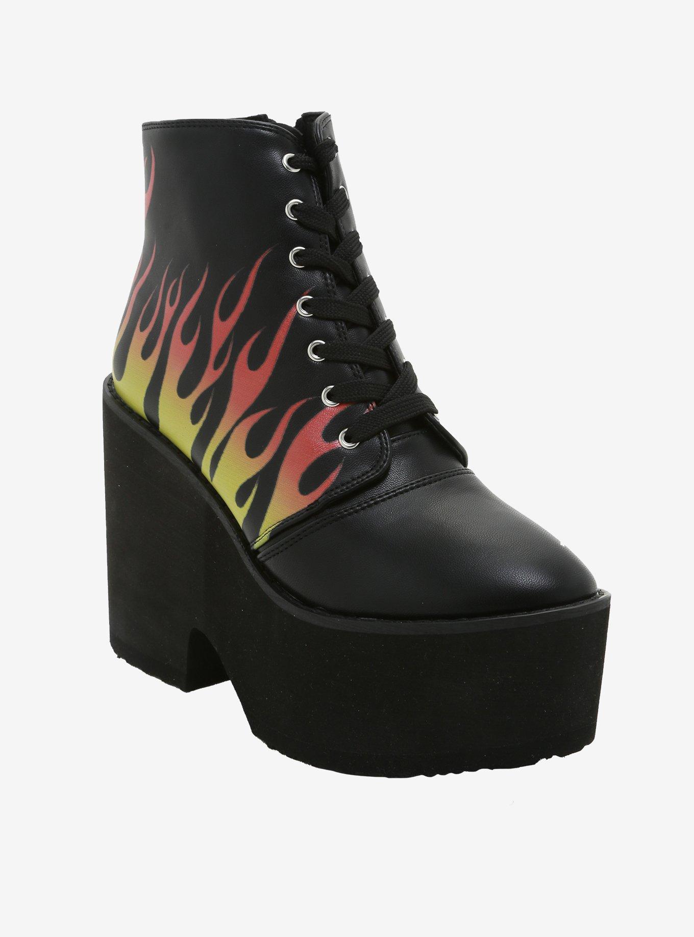 Flames Platform Booties, MULTI, hi-res