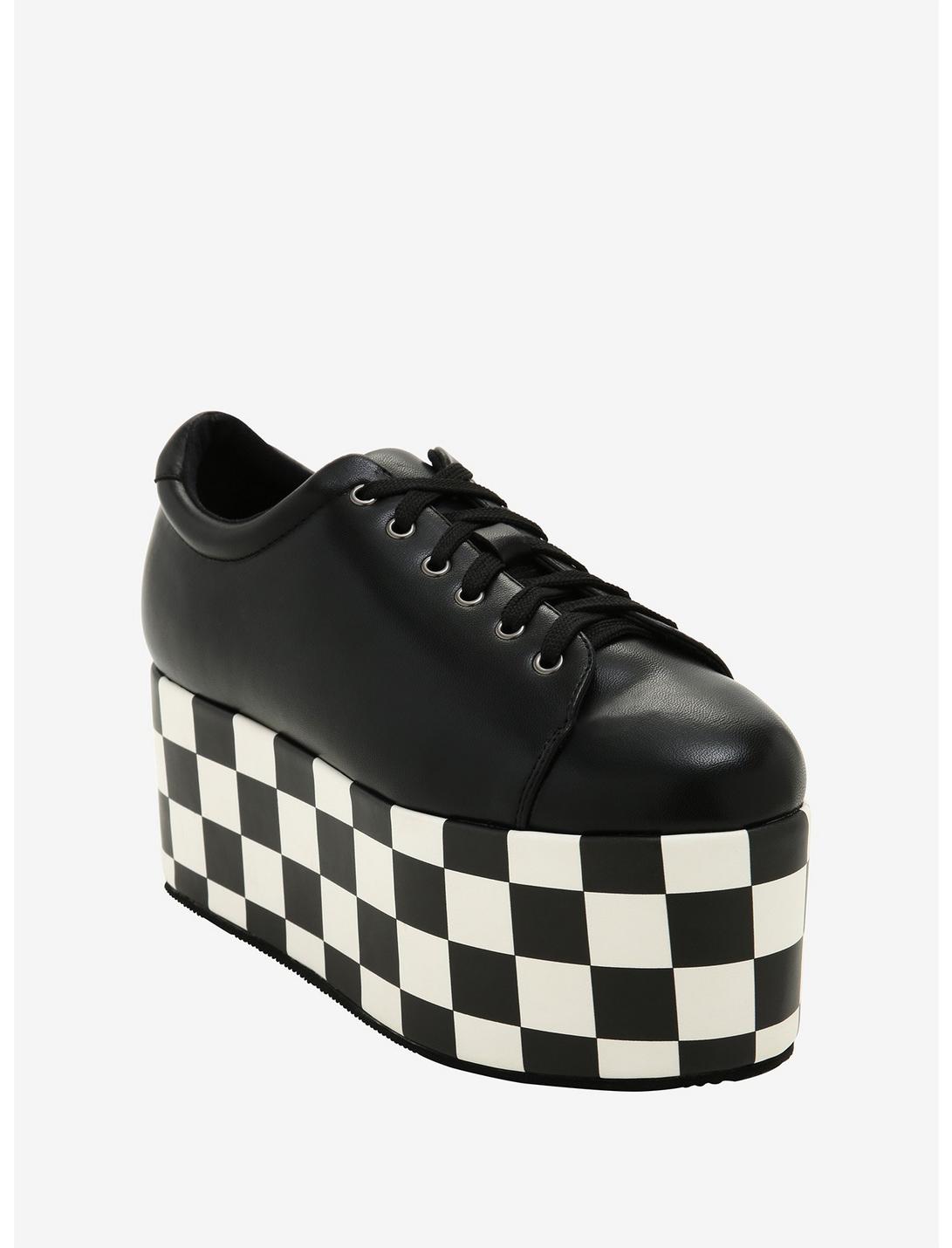 Checkered Sole Platform Sneakers, MULTI, hi-res