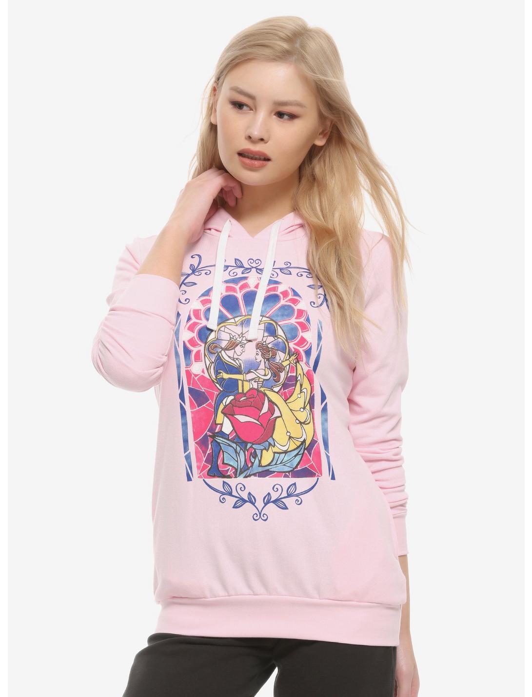 Disney Beauty And The Beast Stained Glass Girls Hoodie, MULTI, hi-res