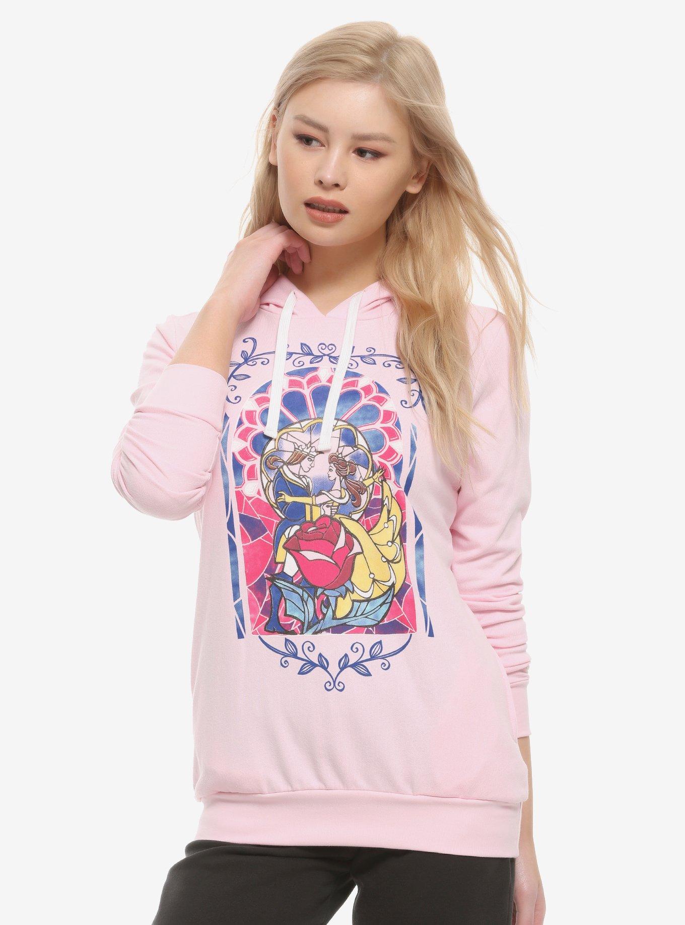 Disney Beauty And The Beast Stained Glass Girls Hoodie, MULTI, hi-res