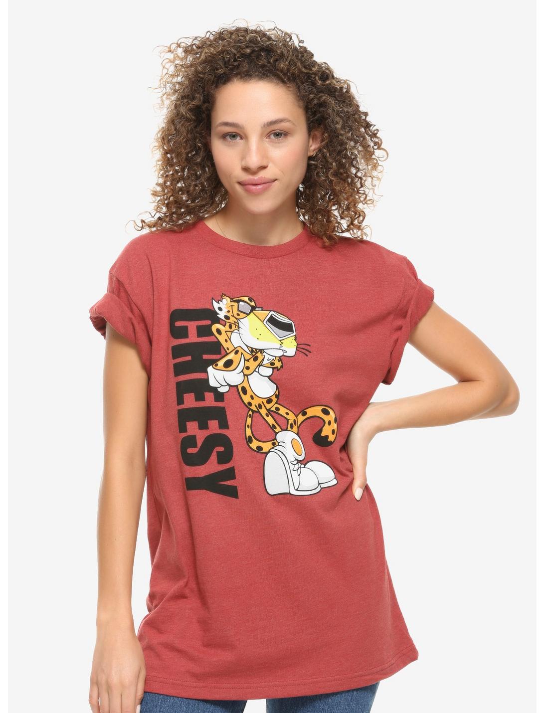 Cheetos Chester Cheetah Cheesy Women's T-Shirt - BoxLunch Exclusive, RED, hi-res