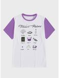 Our Universe Disney The Princess and the Frog Tiana's Palace Icons Grid Women's Short Sleeve Raglan T-Shirt, WHITE, hi-res