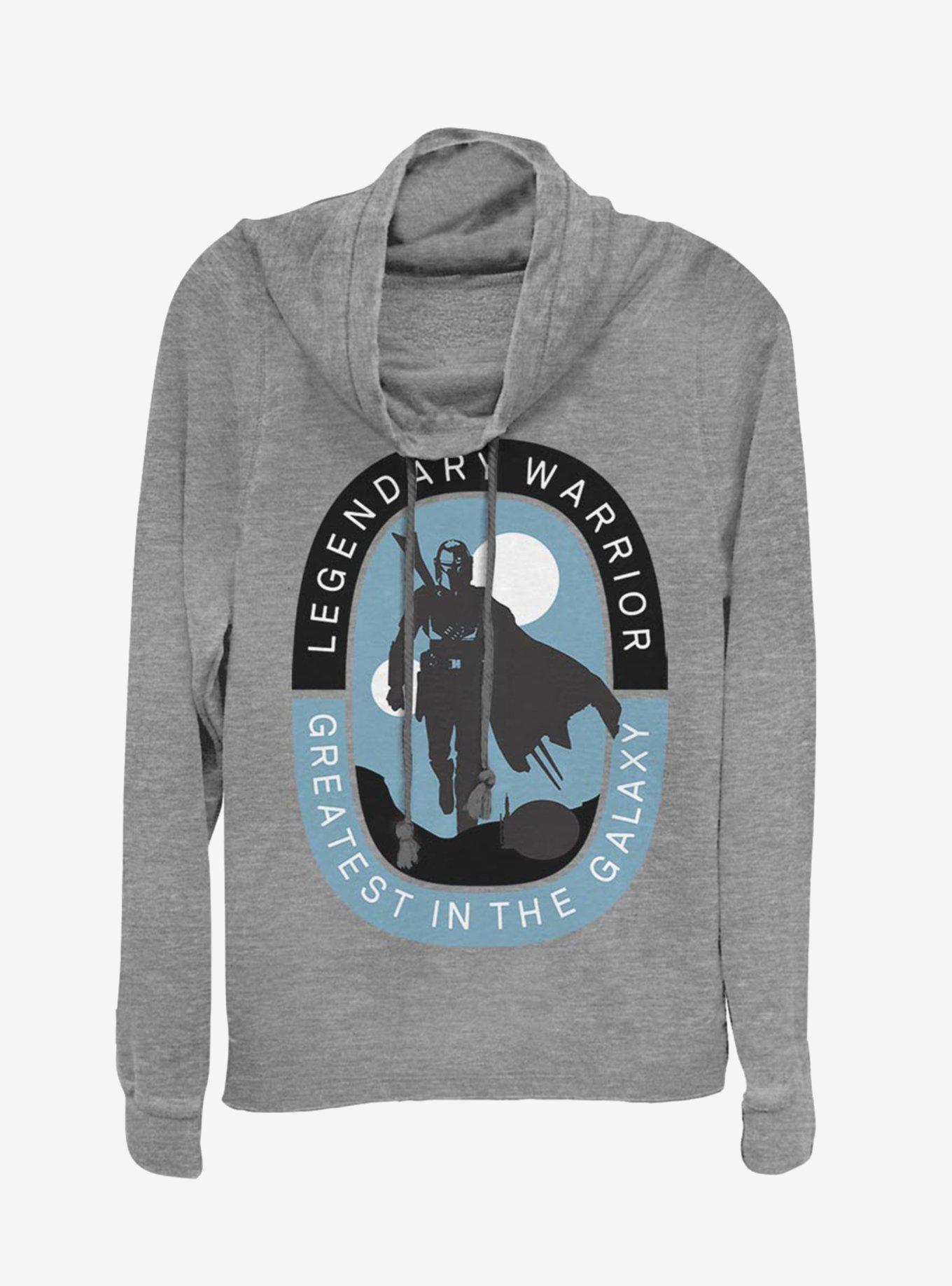 Star Wars The Mandalorian Legendary Warrior Cowl Neck Long-Sleeve Girls Top, , hi-res