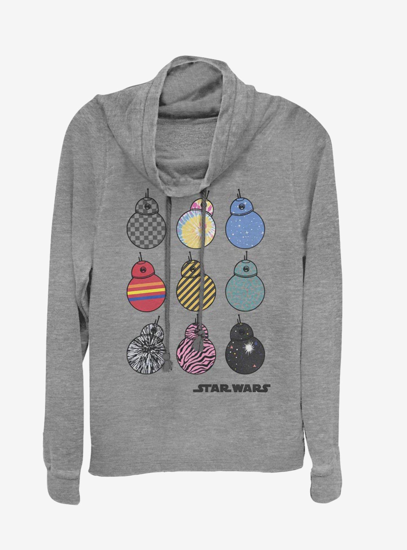 Star Wars Episode IX The Rise Of Skywalker BB-8 Cowl Neck Long-Sleeve Girls Top, , hi-res