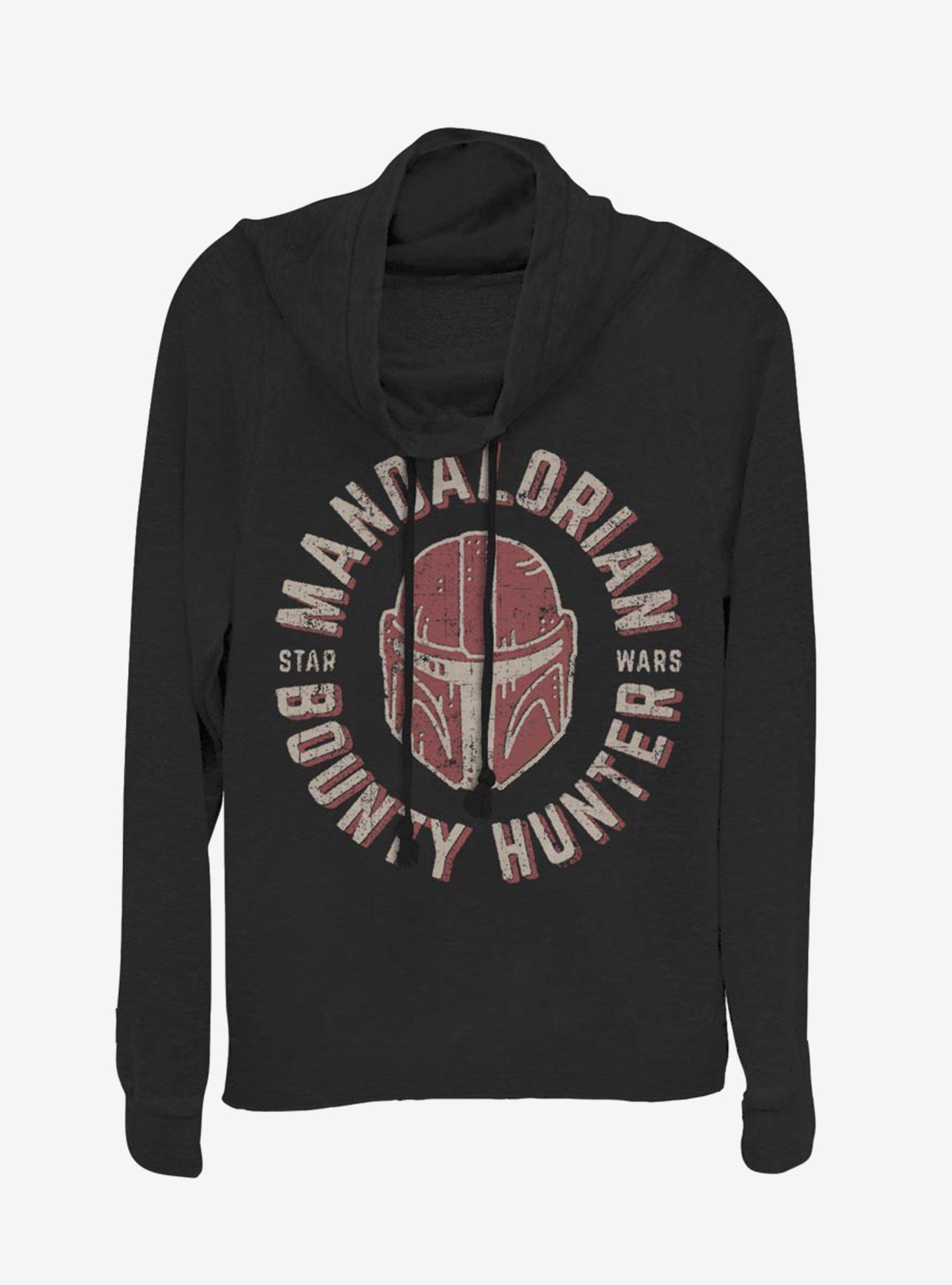 Star Wars The Mandalorian Lone Wolf Cowl Neck Long-Sleeve Girls Top, , hi-res
