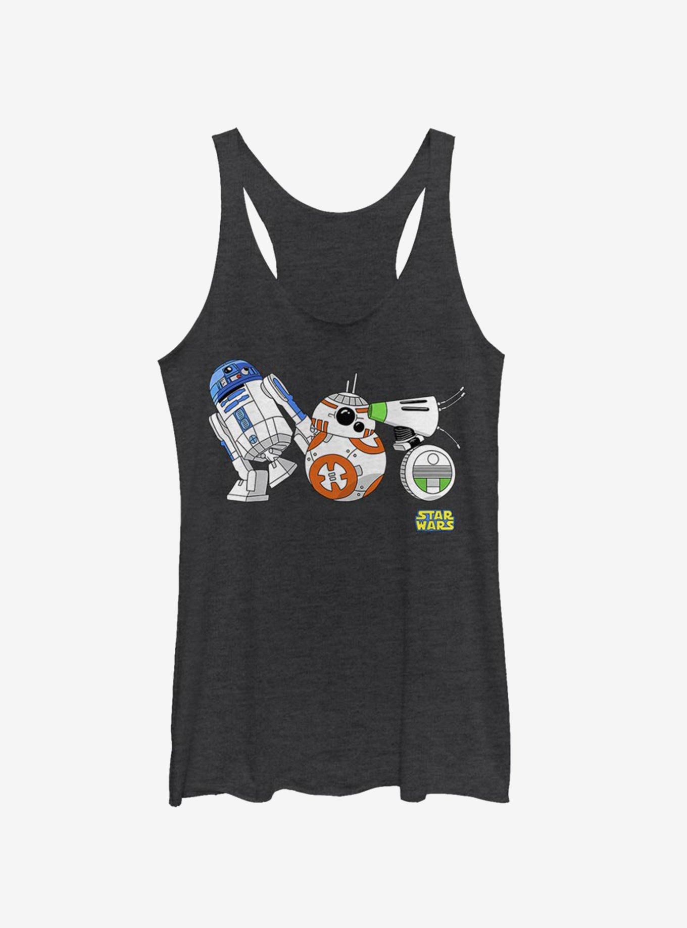 Star Wars Episode IX The Rise Of Skywalker Cartoon Droid Lineup Girls Tank, , hi-res