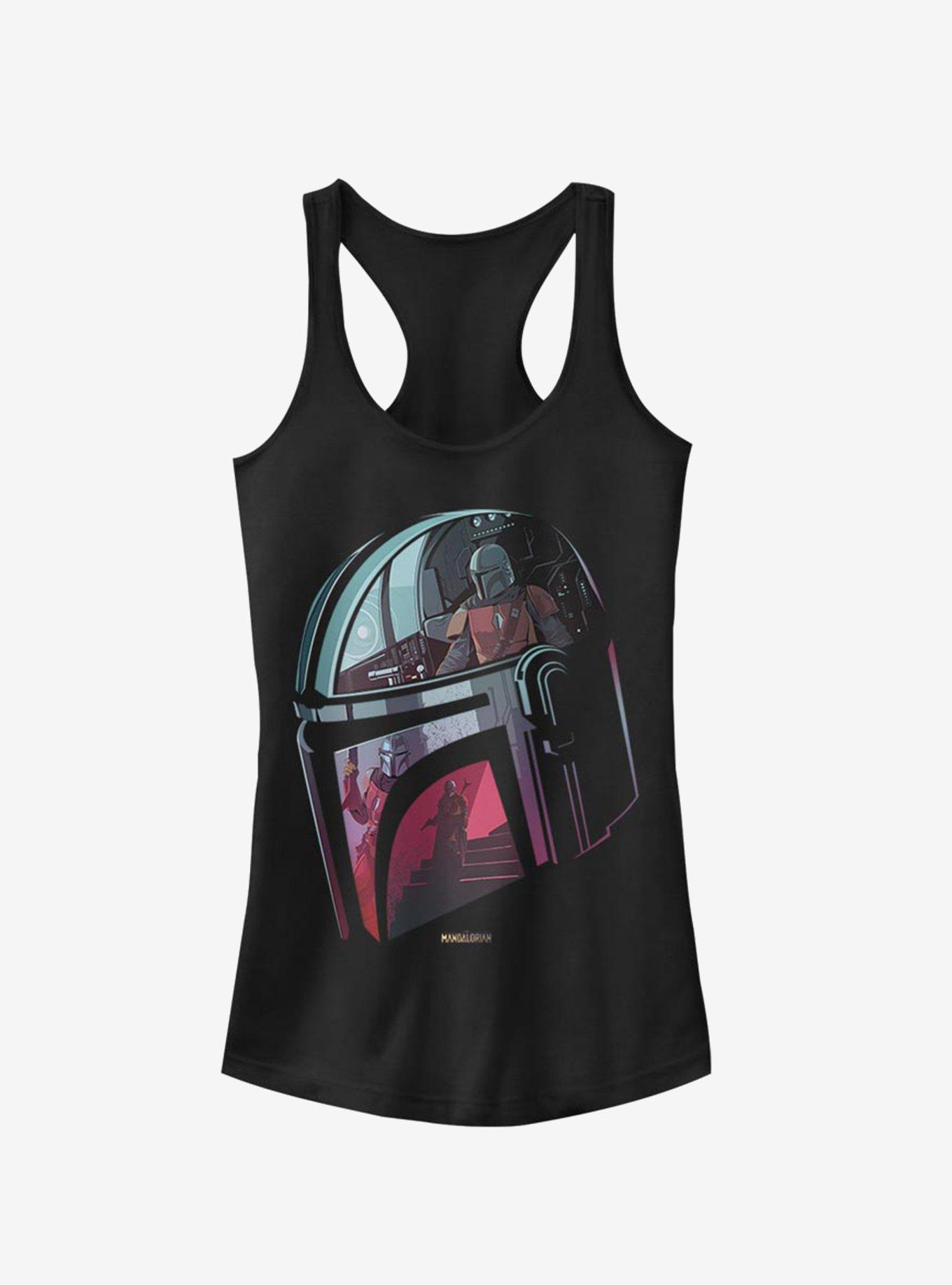 Star Wars The Mandalorian Helmet Explanation Girls Tank Top