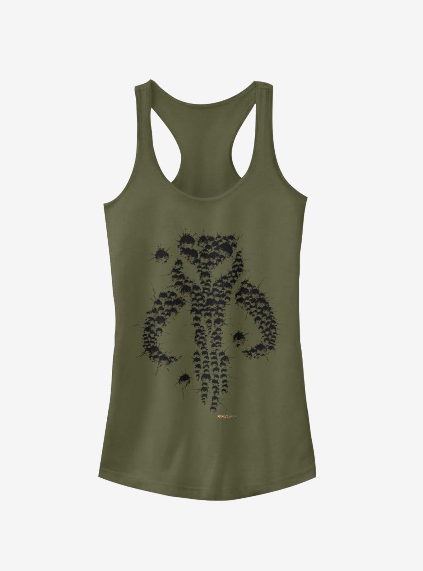 Star Wars The Mandalorian Bullet Holes Girls Tank, MIL GRN, hi-res