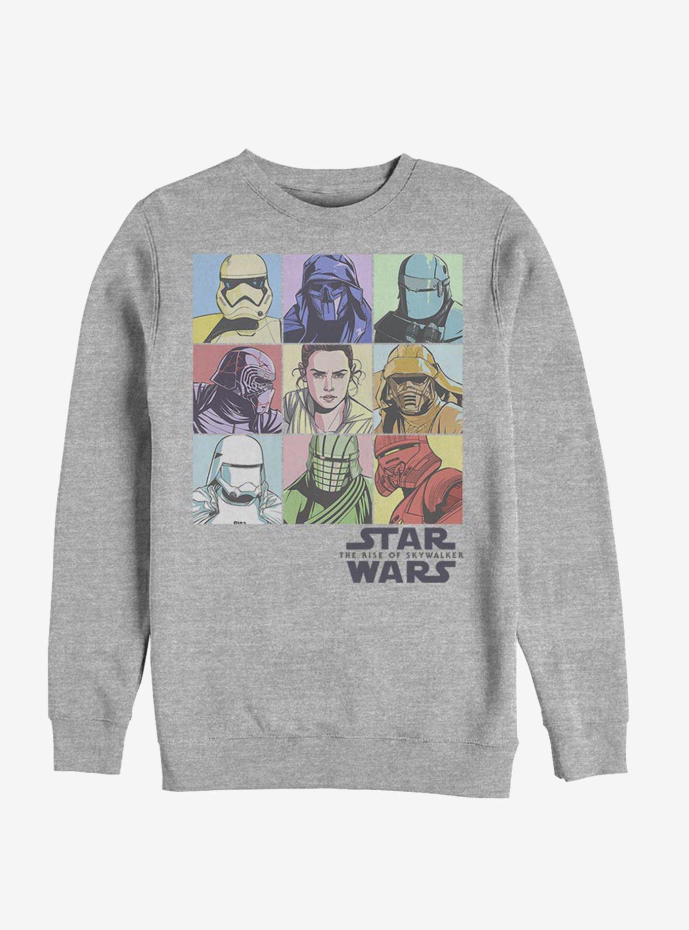 Star Wars Episode IX The Rise Of Skywalker Pastel Rey Boxes Sweatshirt, ATH HTR, hi-res