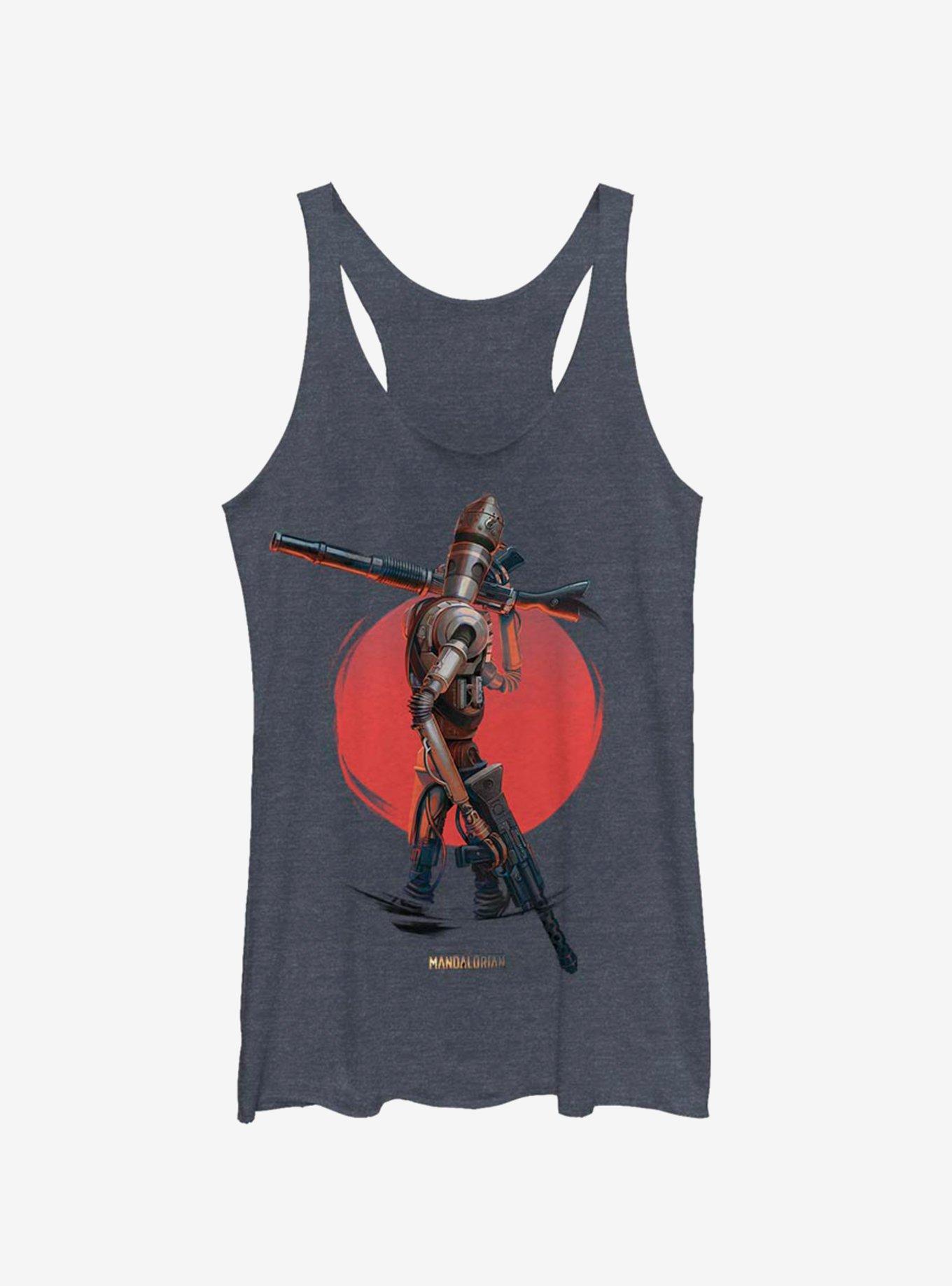 Star Wars The Mandalorian IG-11 Girls Tank Top, NAVY HTR, hi-res