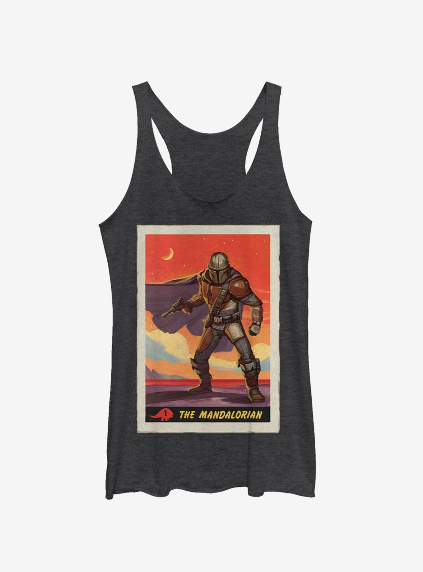 Star Wars The Mandalorian Mandalorian Poster Girls Tank, BLK HTR, hi-res