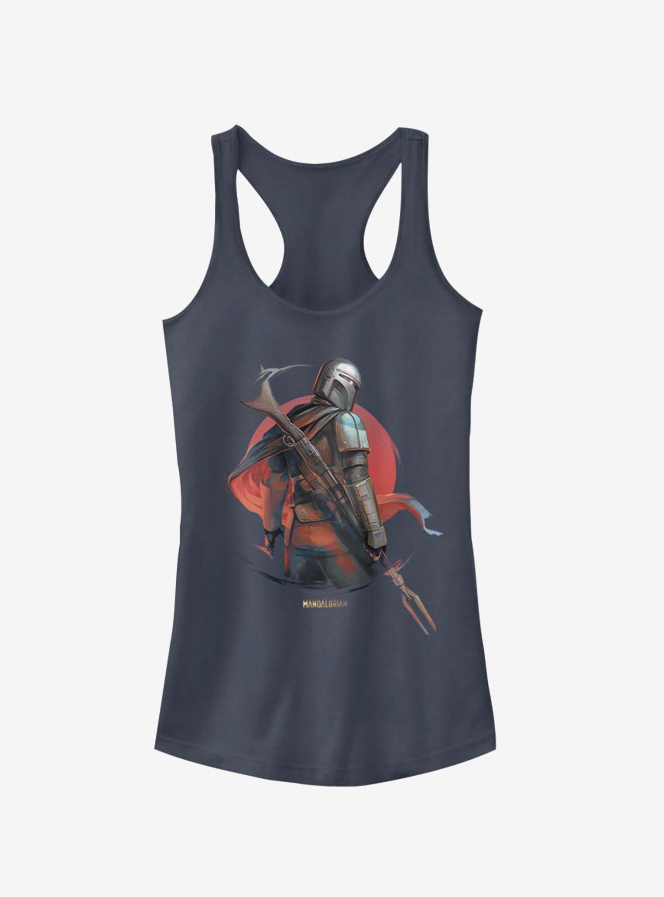 Star Wars The Mandalorian Mandalorian Sunrise Girls Navy Blue Tank Top, , hi-res