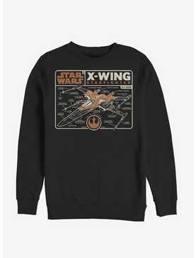 Star Wars Episode IX The Rise Of Skywalker Starfighter Schematic Sweatshirt, , hi-res