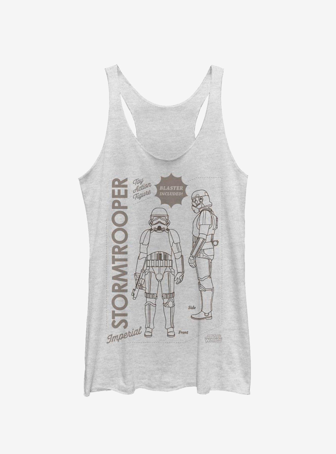 Star Wars The Mandalorian Trooper Poster Girls Tank, WHITE HTR, hi-res