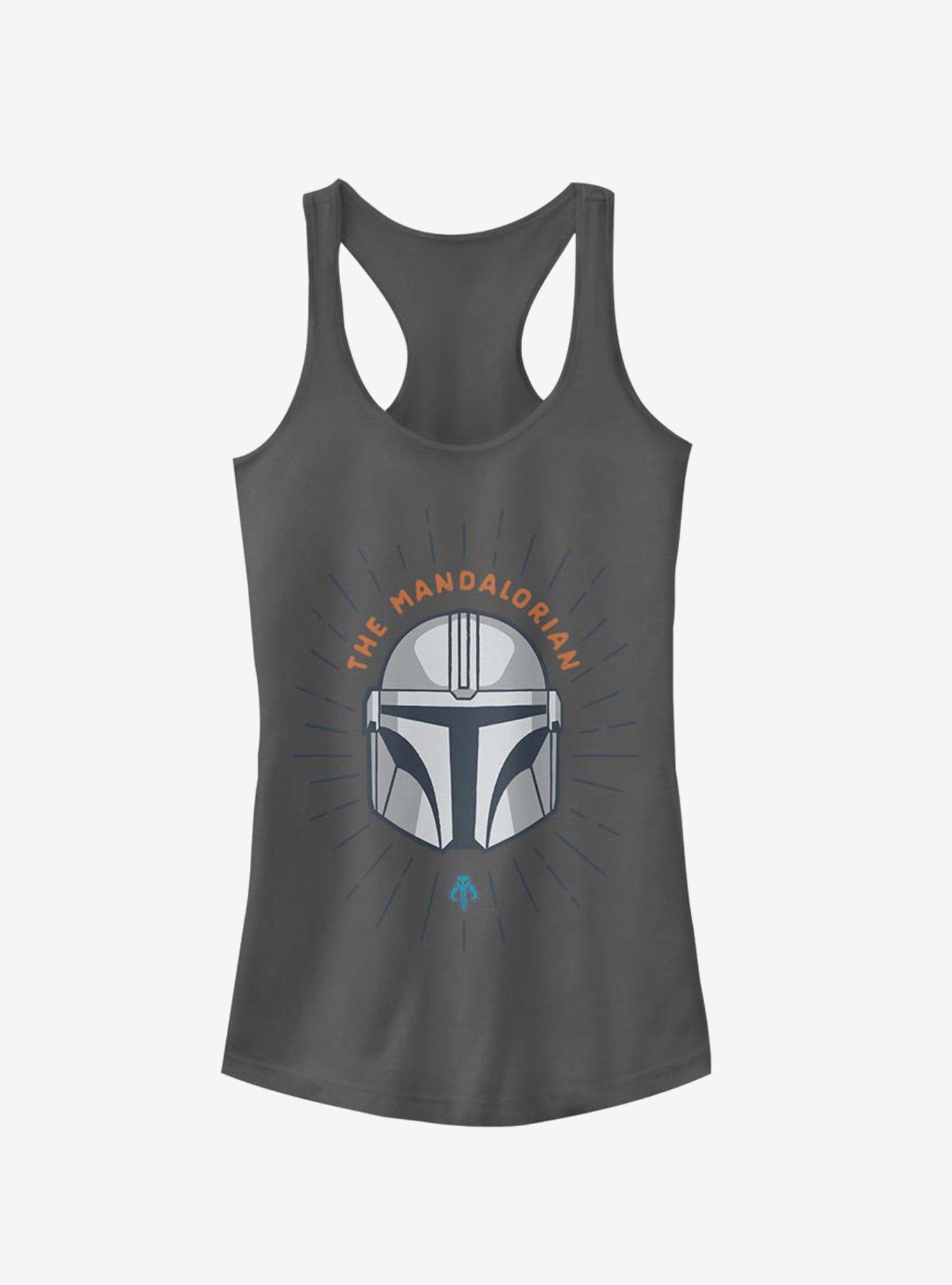 Star Wars The Mandalorian Simple Shield Girls Tank, CHARCOAL, hi-res