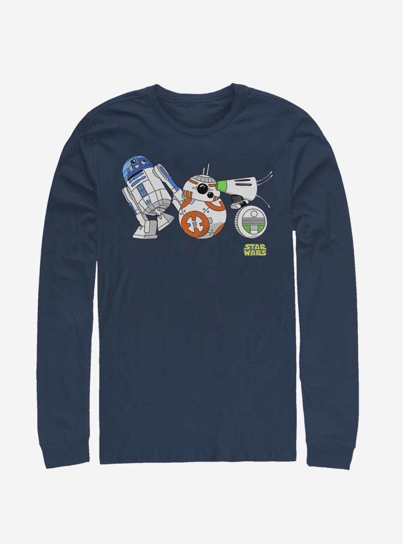 Star Wars Episode IX The Rise Of Skywalker Cartoon Droid Lineup Tank, NAVY, hi-res