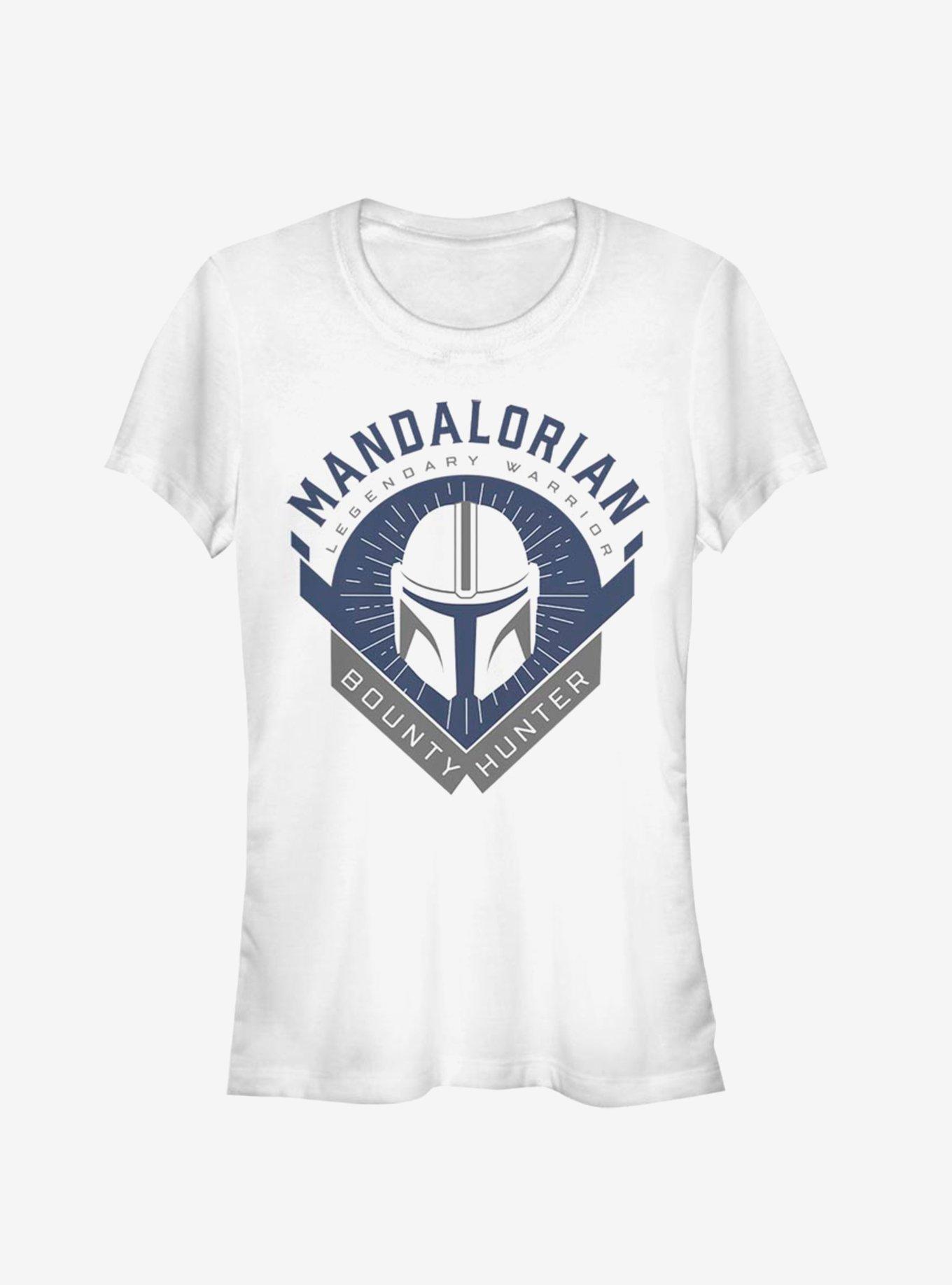 Star Wars The Mandalorian Mandalorian Crest Girls T-Shirt, WHITE, hi-res