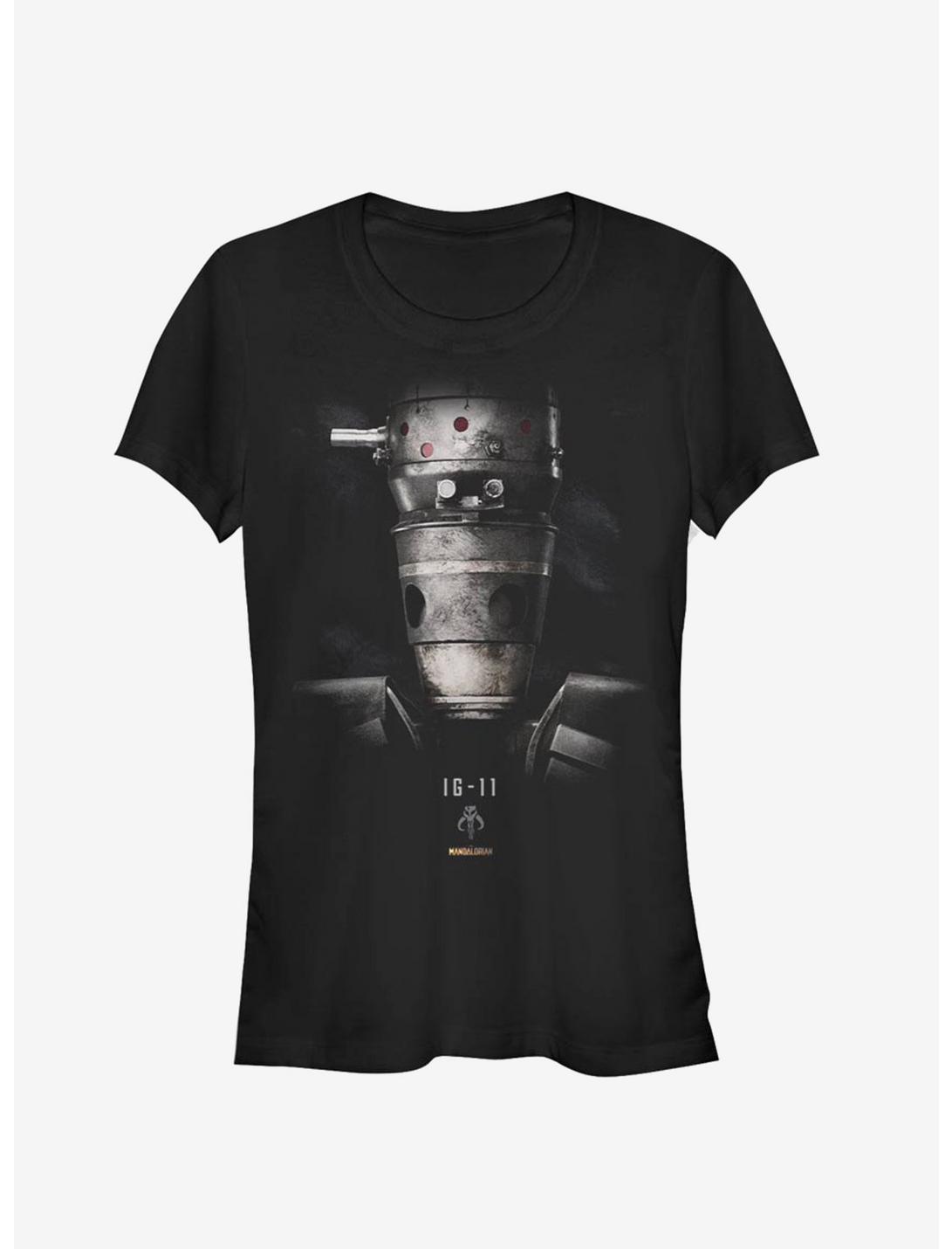 Star Wars The Mandalorian IG-11 Portrait Girls T-Shirt, BLACK, hi-res