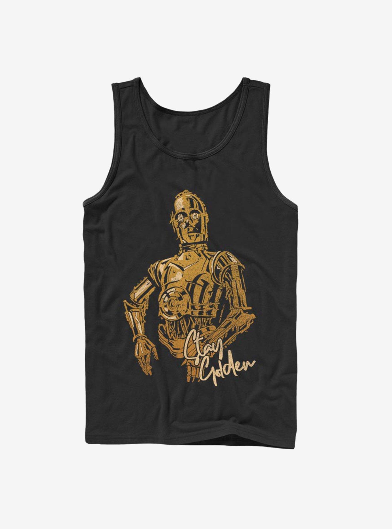 Star Wars Episode IX The Rise Of Skywalker C-3PO Stay Golden Tank, BLACK, hi-res