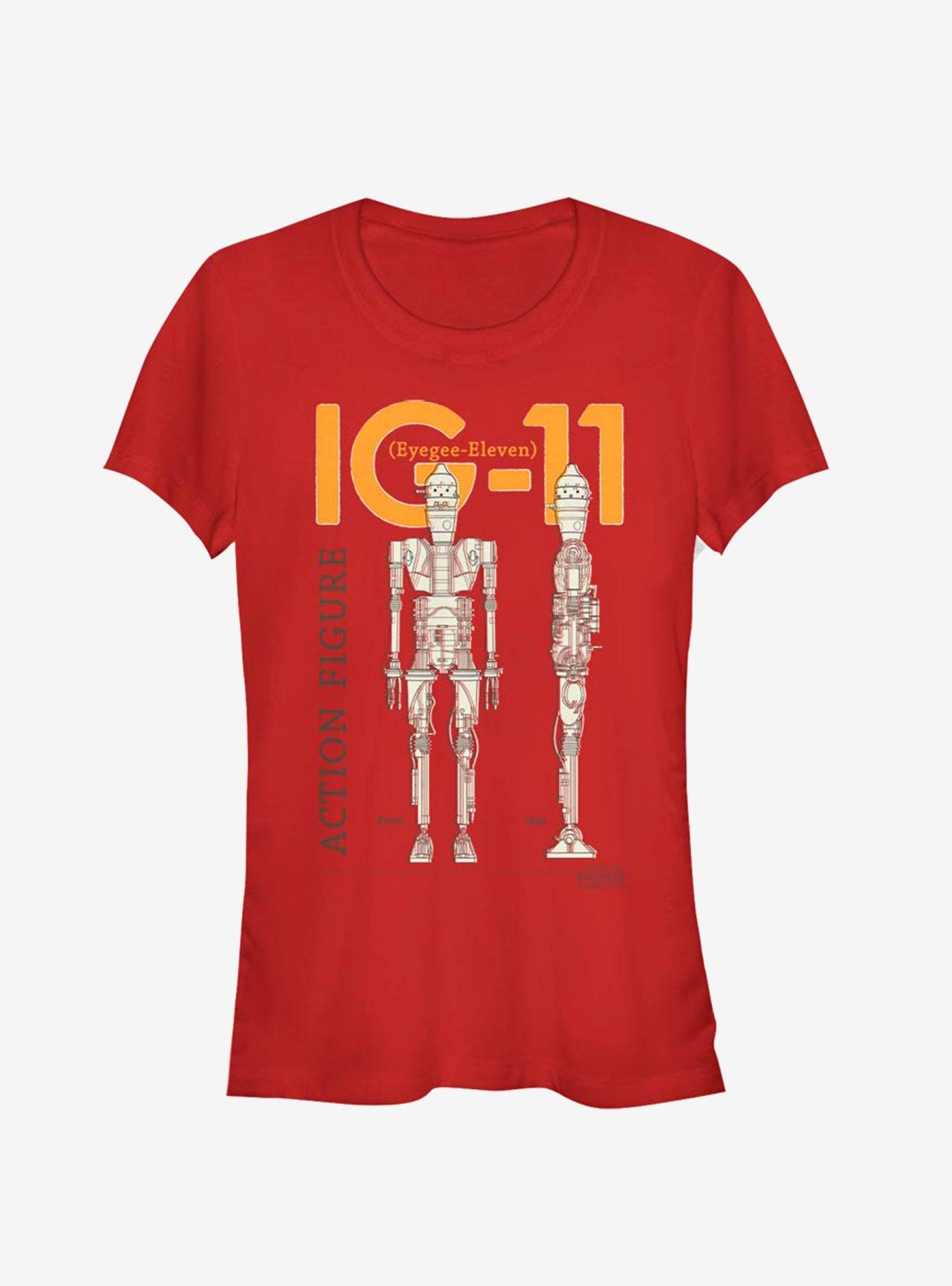 Star Wars The Mandalorian IG-11 Schematics Girls T-Shirt, , hi-res