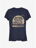 Star Wars The Mandalorian Mandalorian Characters Action Pose Girls T-Shirt, NAVY, hi-res