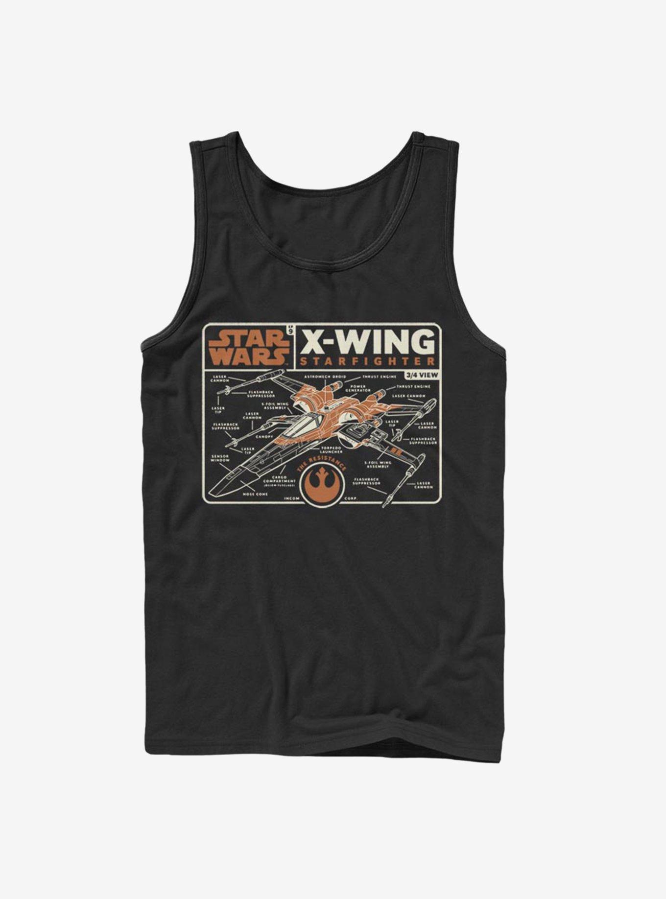 Star Wars Episode IX The Rise Of Skywalker Starfighter Schematic Tank, , hi-res