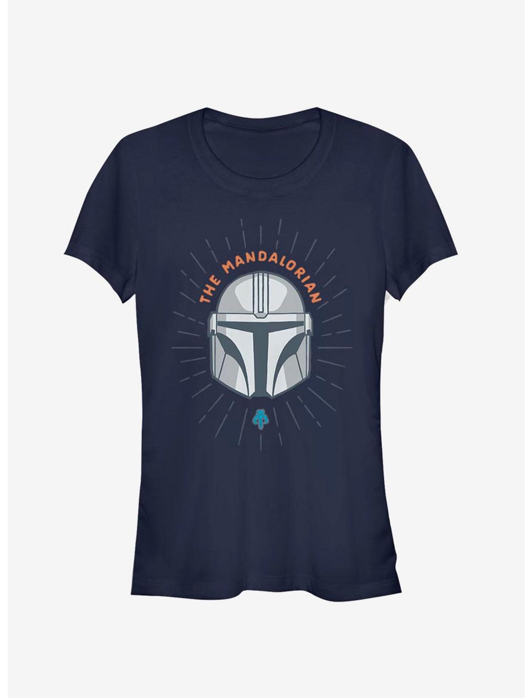 Star Wars The Mandalorian Simple Shield Girls T-Shirt, NAVY, hi-res
