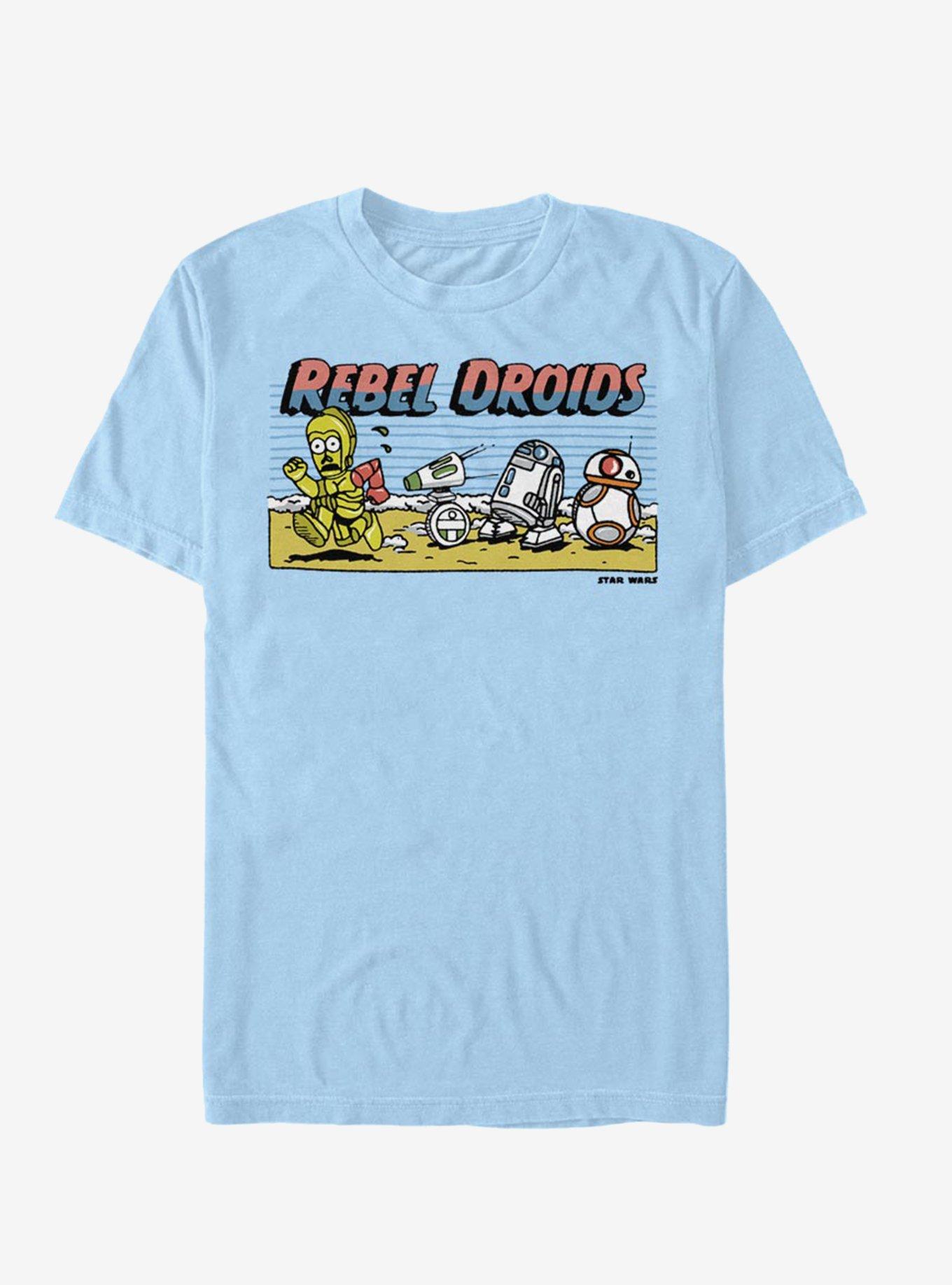 Star Wars Episode IX The Rise Of Skywalker Rebel Droids T-Shirt, LT BLUE, hi-res