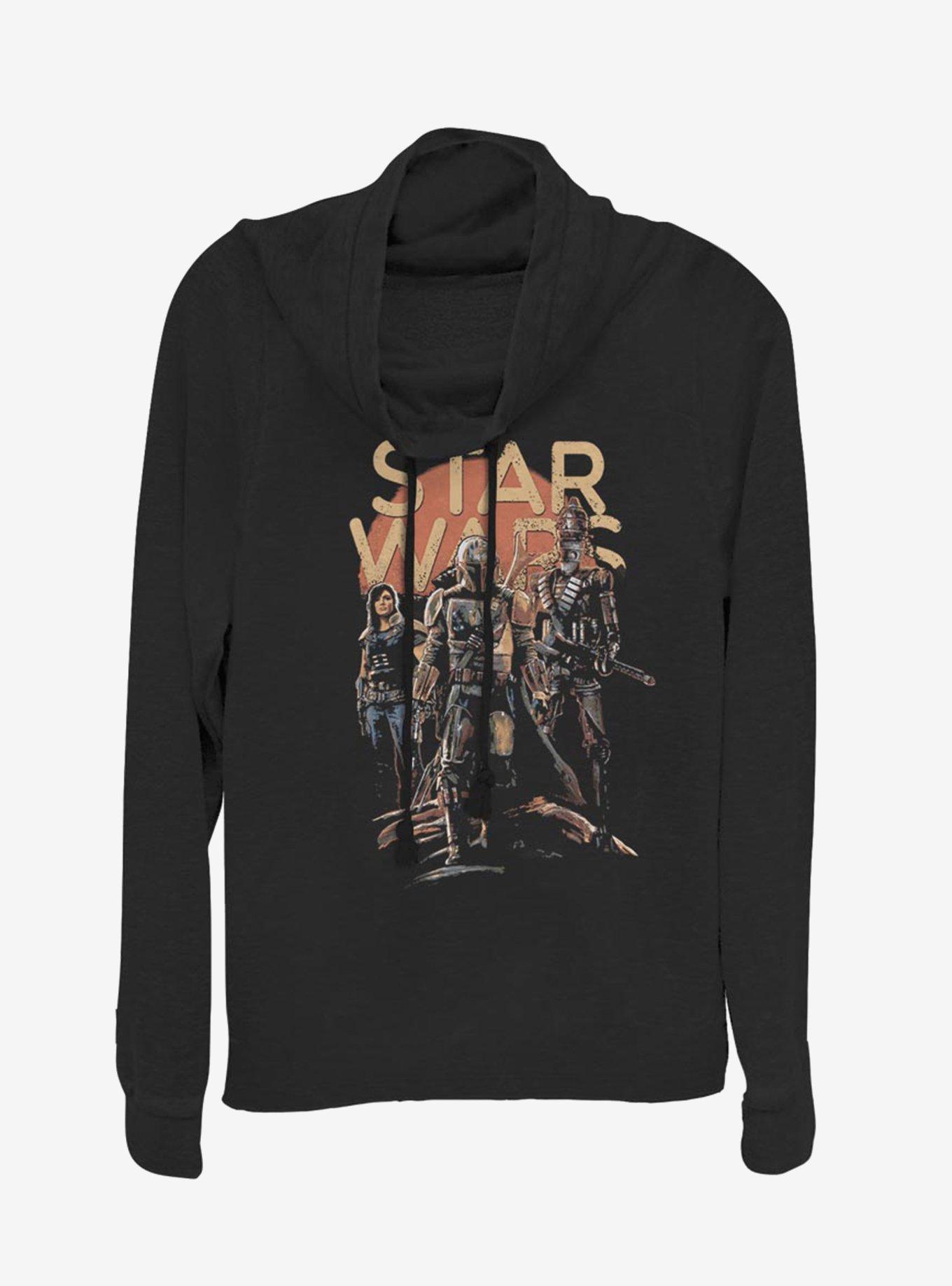 Star Wars The Mandalorian A Few Credits More Cowl Neck Long-Sleeve Girls Top, , hi-res