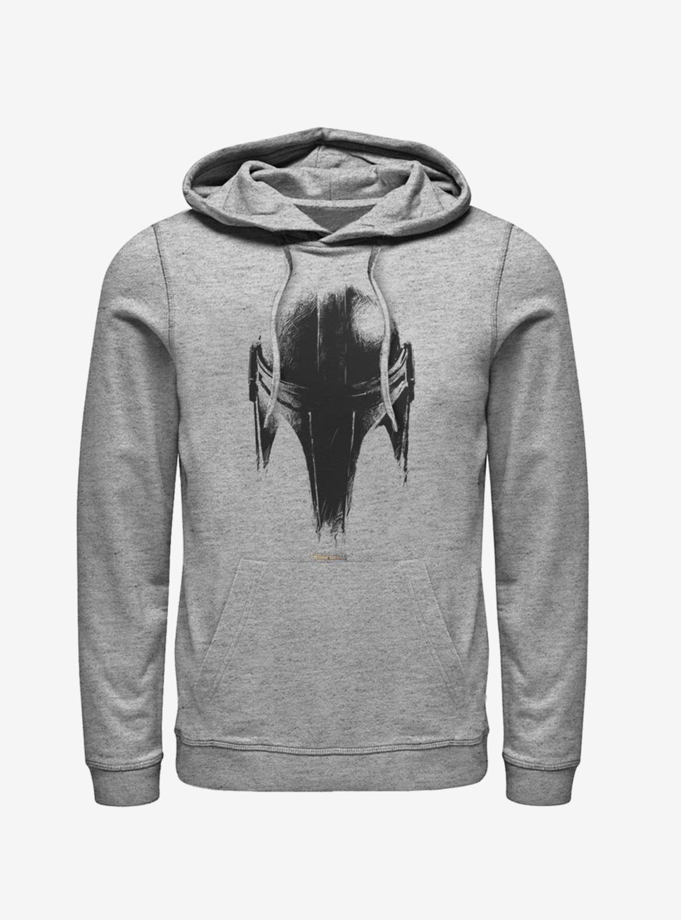 Star Wars The Mandalorian Sketch Helm Hoodie, ATH HTR, hi-res