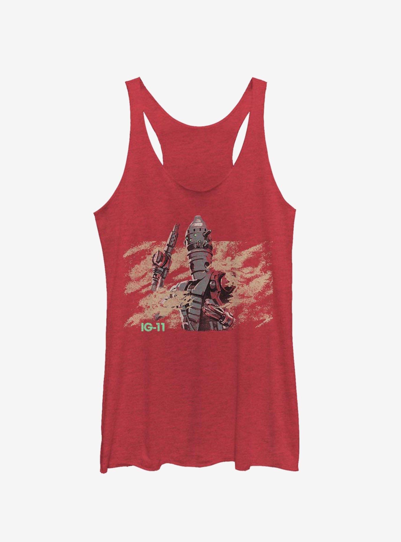 Star Wars The Mandalorian IG-11 Droid Girls Tank, RED HTR, hi-res