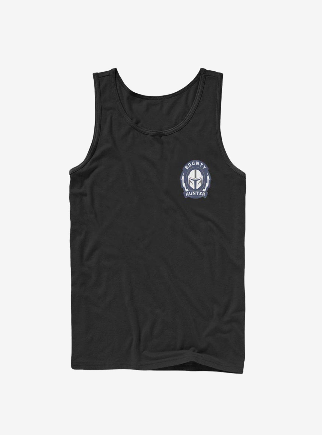 Star Wars The Mandalorian Bounty Hunter Logo Tank, BLACK, hi-res