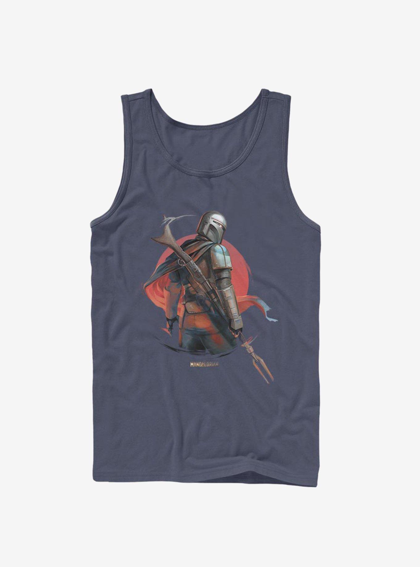 Star Wars The Mandalorian Mandalorian Sunrise Tank Top, NAVY, hi-res