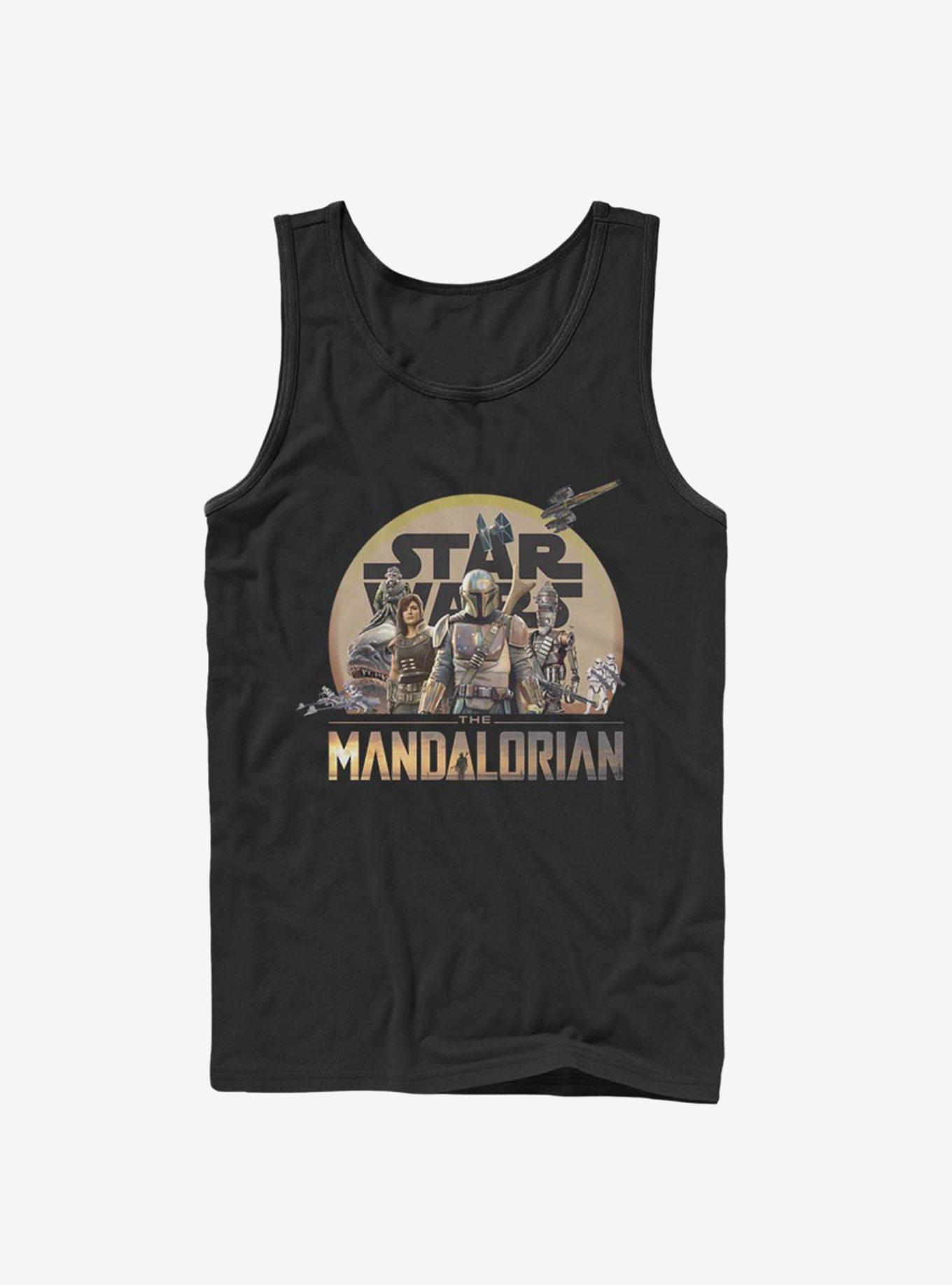 Star Wars The Mandalorian Mandalorian Characters Action Pose Tank, BLACK, hi-res