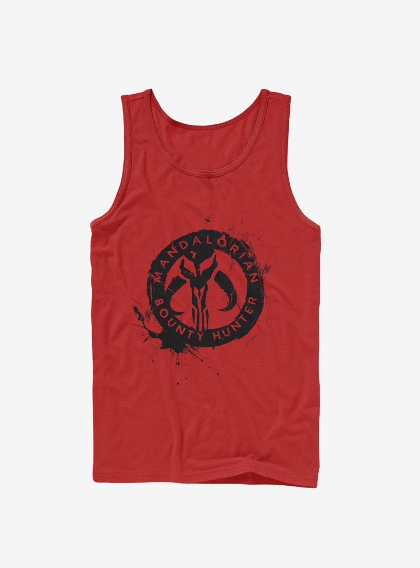 Star Wars The Mandalorian Painted Skull Tank, RED, hi-res