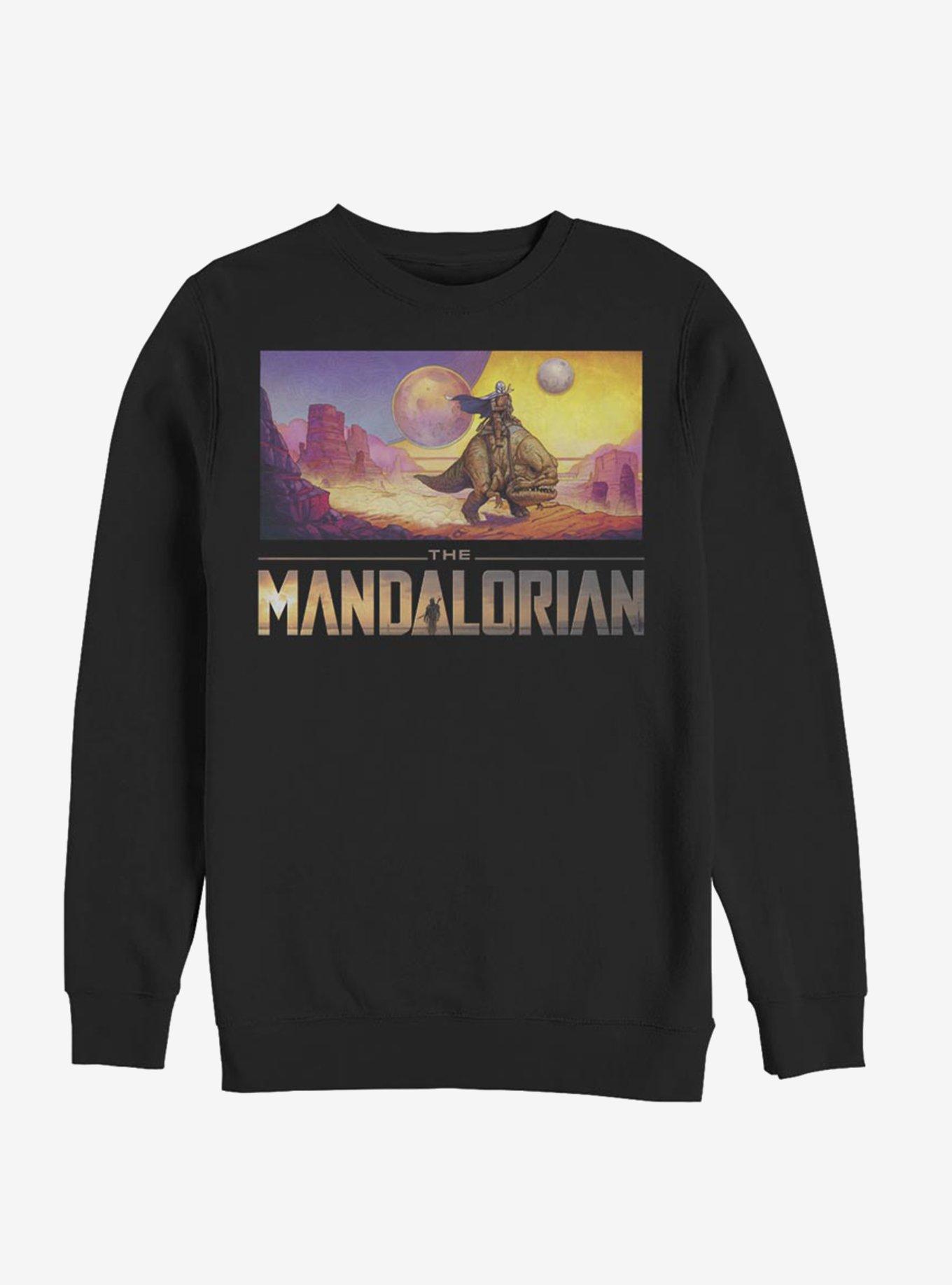 Star Wars The Mandalorian Color Mandalorian Landscape Sweatshirt, BLACK, hi-res