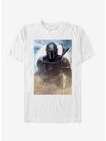 Star Wars The Mandalorian Warrior Poster T-Shirt, WHITE, hi-res