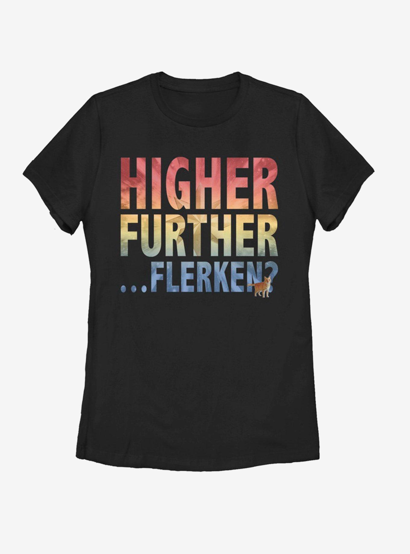 Marvel Captain Marvel Higher Further Flerken Womens T-Shirt, BLACK, hi-res