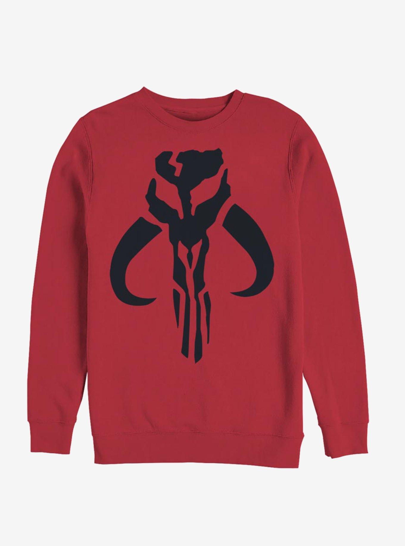 Star Wars The Mandalorian Simple Symbol Sweatshirt, RED, hi-res