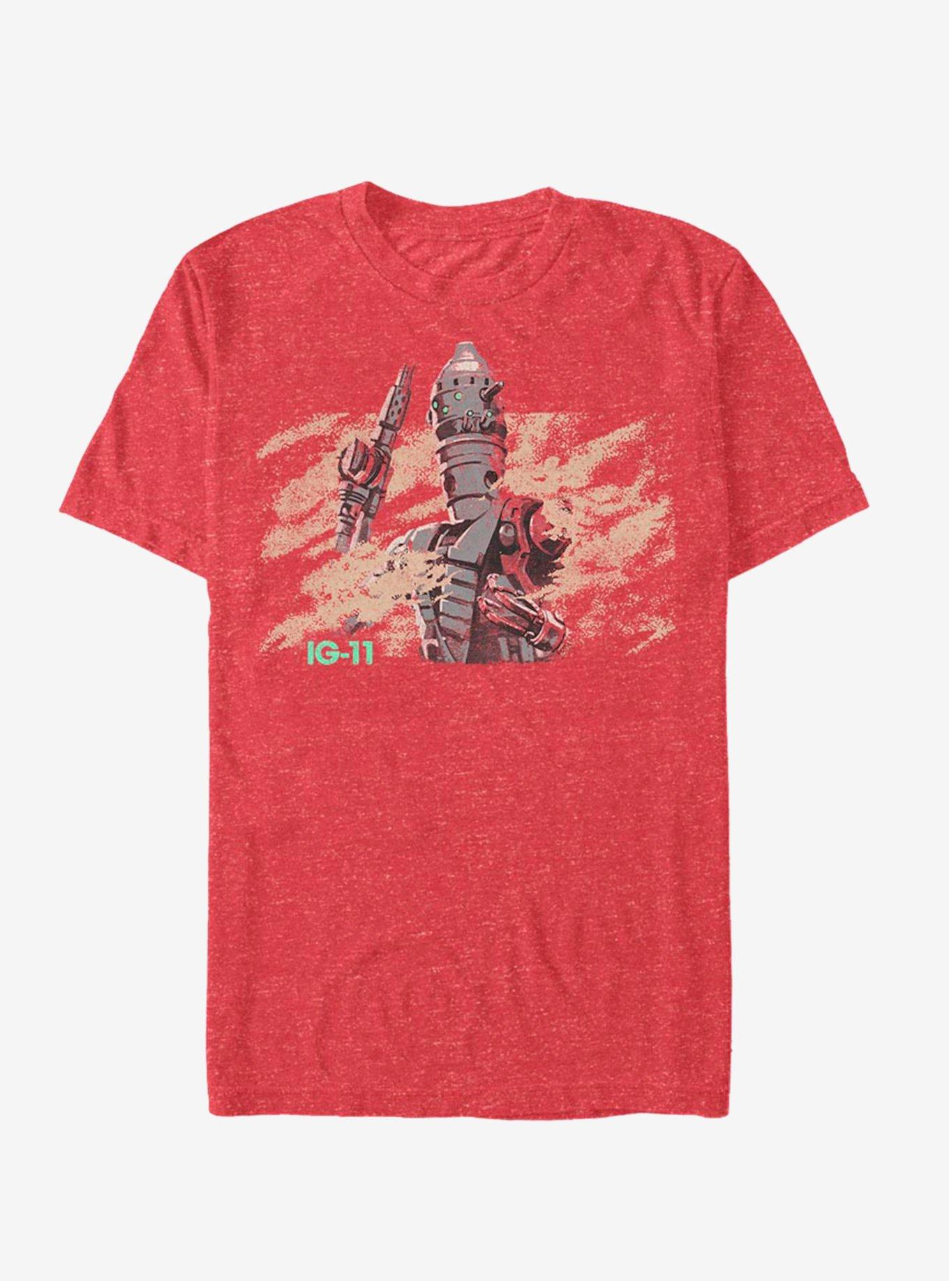 Star Wars The Mandalorian IG-11 Droid T-Shirt, RED HTR, hi-res