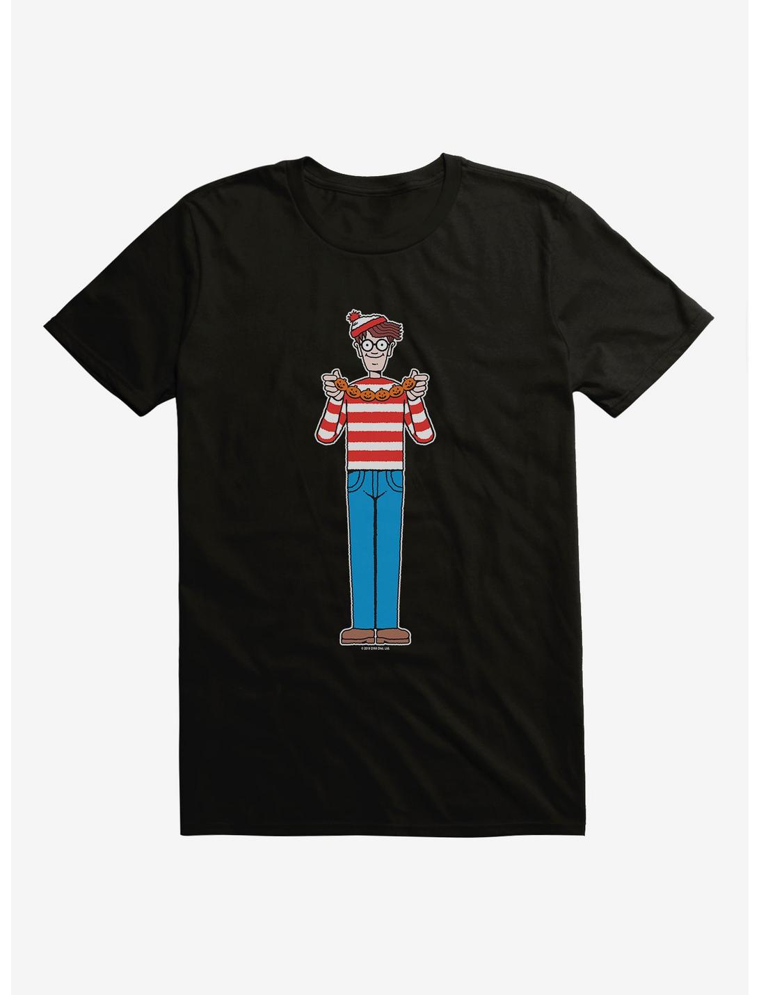 Where's Waldo Pumpkin Garland T-Shirt, BLACK, hi-res