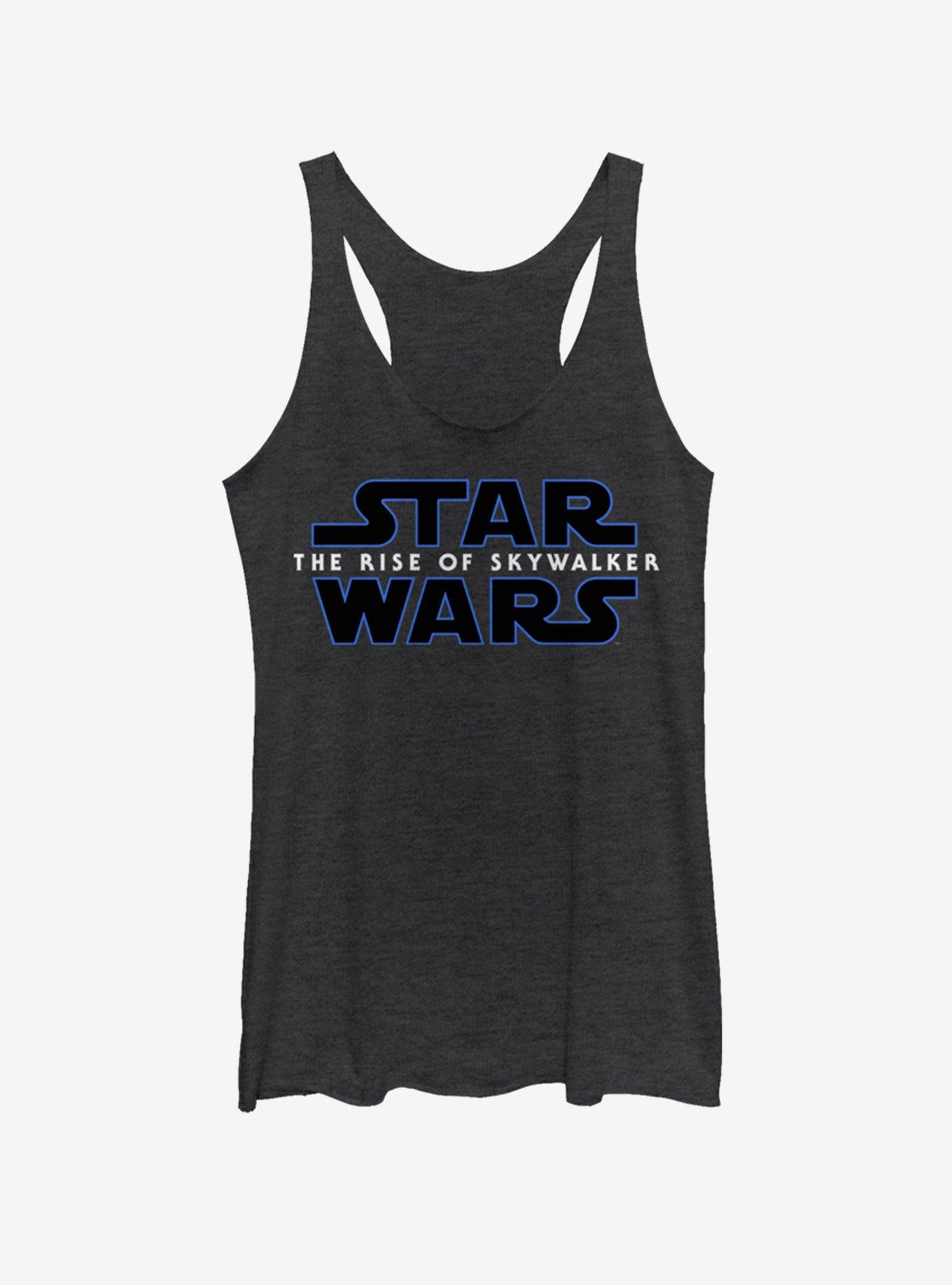 Star Wars Episode IX The Rise Of Skywalker Logo Womens Tank Top, BLK HTR, hi-res