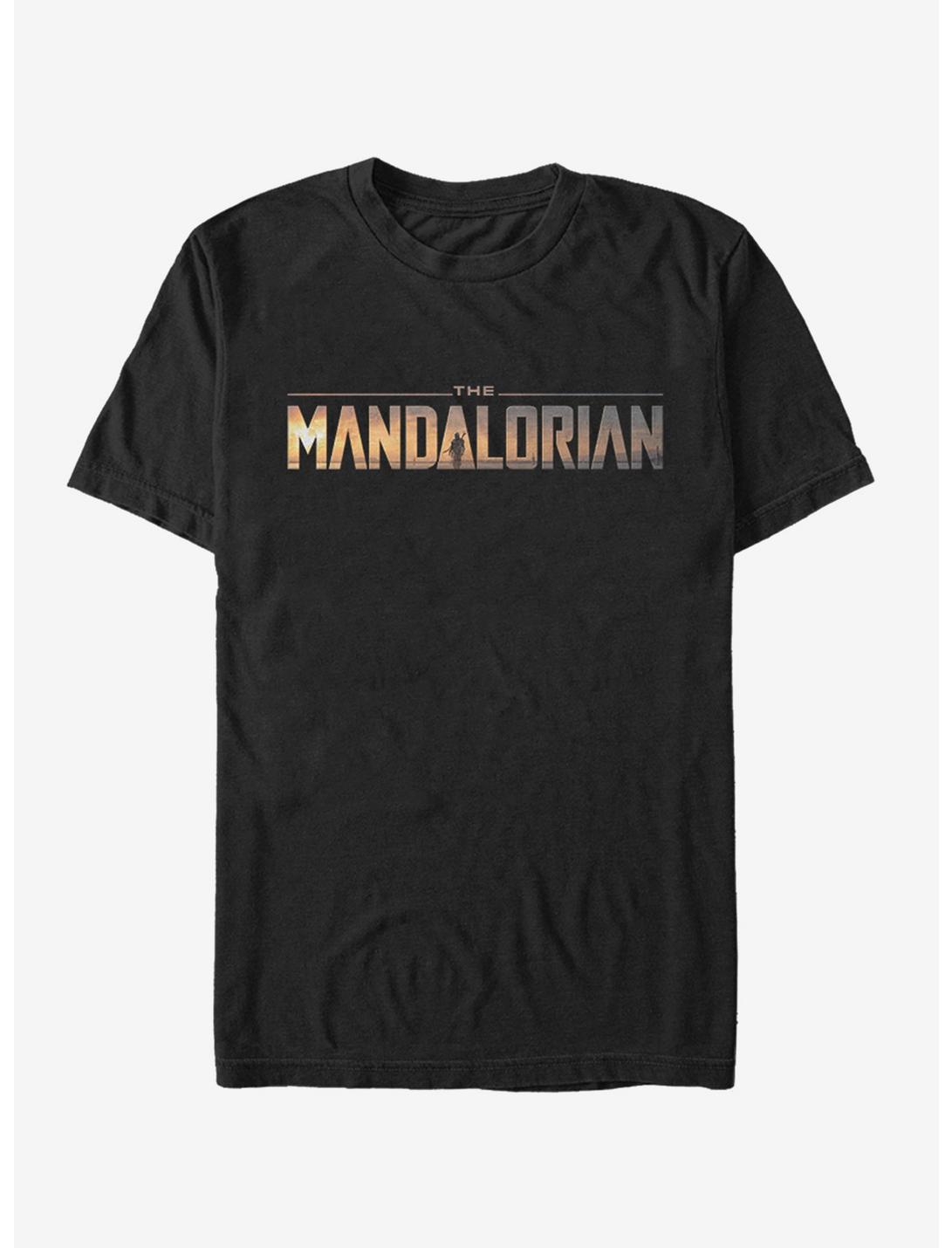 Star Wars The Mandalorian Logo T-Shirt, BLACK, hi-res