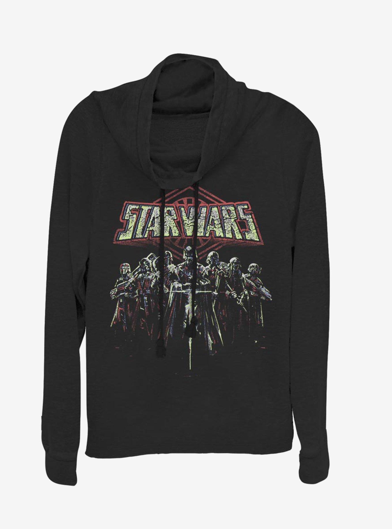Star Wars Episode IX The Rise Of Skywalker Force Feeling Cowl Neck Long-Sleeve Girls Top, BLACK, hi-res